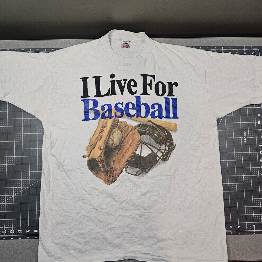 Vintage Baseball Is Life Tshirt XXL 90s Singlestitch Sportswear Streetwear Read